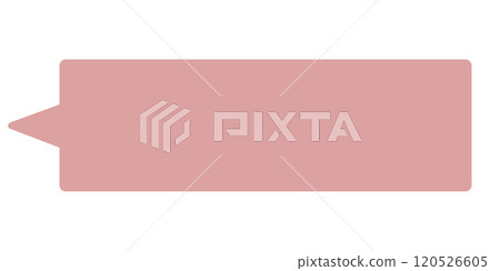 Simple horizontal speech bubble 1 (red, no line drawing) 120526605