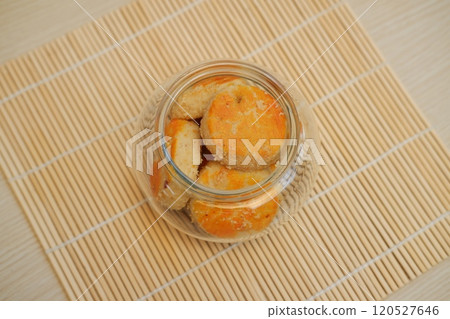 peanut cookies on a jar peanut cookies on a jar 120527646