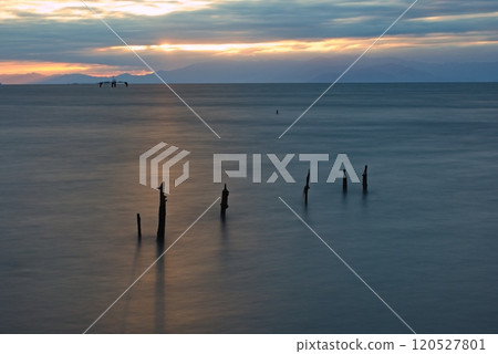 Quiet evening on Lake Biwa 120527801