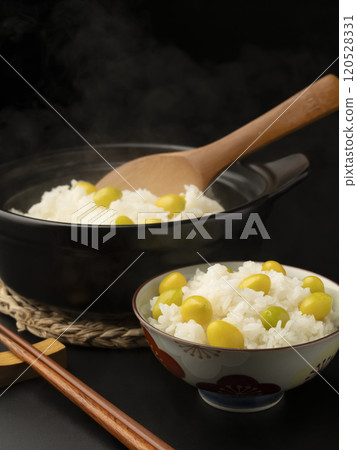 銀杏仁煮銀杏飯 砂鍋煮銀杏飯 120528331