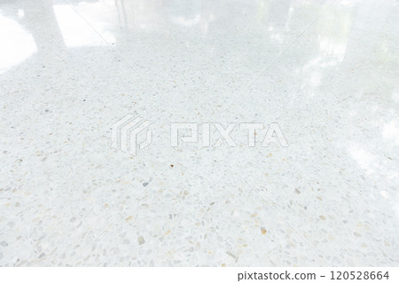 White terrazzo floor in perspective view for background. White terrazzo floor in perspective view for background. 120528664