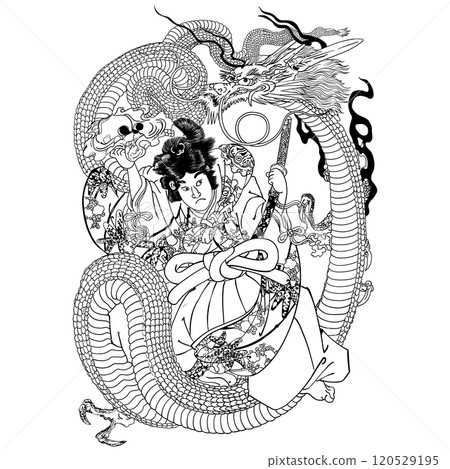 本町武者鏡、龍丸良園歌川 本町武者鏡、龍丸良園歌川 120529195