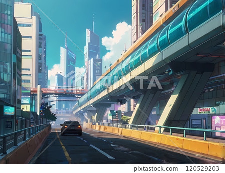 遊戲背景網路城市桌布與未來高速公路 120529203