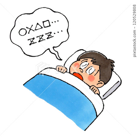 睡覺的男孩和夢話 120529808