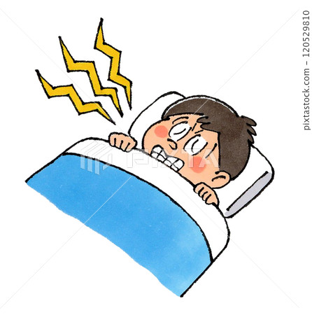 Sleeping boy and teeth grinding Sleeping boy and teeth grinding 120529810