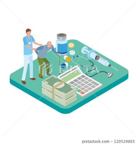 Medical expenses illustration 120529883