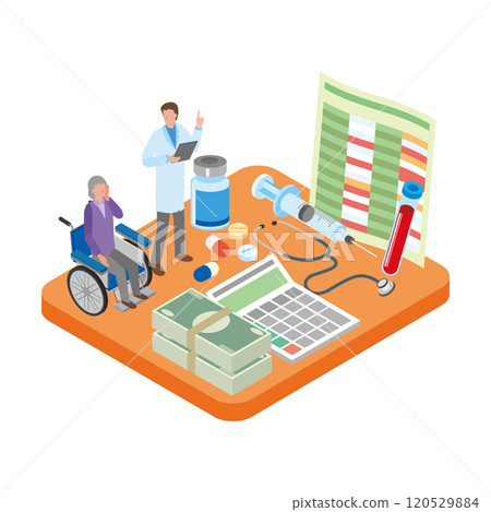 Medical expenses illustration 120529884