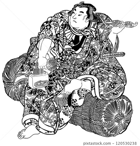 Ogura Hyakunin Isshu: Semimaru and Nuregami Chogoro - Utagawa Kuniyoshi 120530238