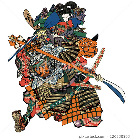 武榮的勇敢的鏡子-歌川國芳 120530593