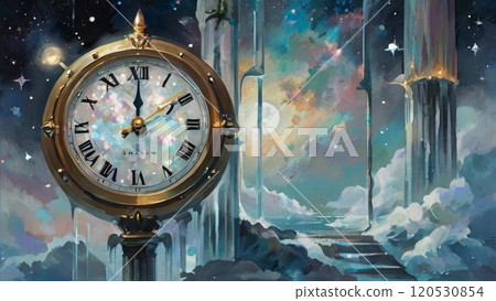 Game background: Image of a world dominated by time 120530854