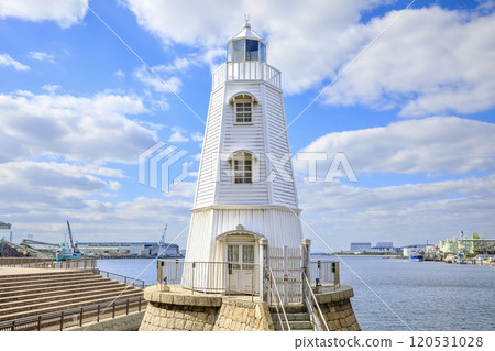 晴空下的舊堺燈塔,堺市 晴空下的舊堺燈塔,堺市 120531028