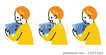 Child using a tablet Child using a tablet 120531261