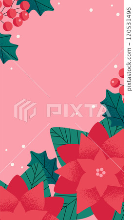聖誕背景設計一品紅和堅果 120531496