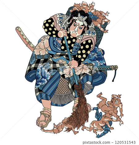 Sakata Kintoki - Utagawa Kuniyoshi - Stock Illustration [120531543