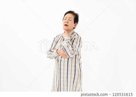 Senior woman portrait thinking Senior woman portrait thinking 120531615