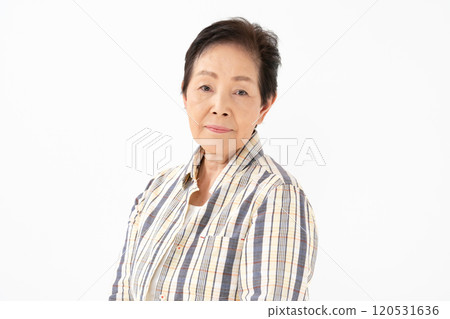 Senior woman portrait 120531636