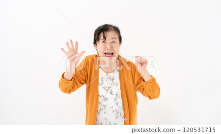 高級女性肖像驚訝 120531715