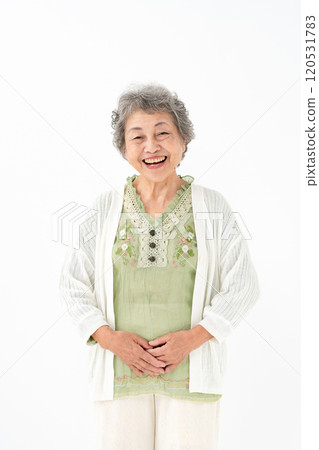 Senior woman portrait 120531783