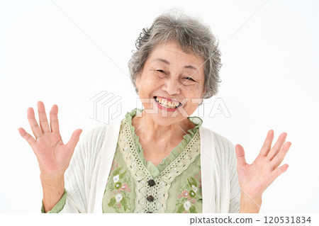 高級女性肖像驚訝 120531834