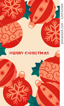 Christmas ornament background design 120532004