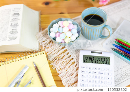 Along with my study materials, I also prepared coffee to wake me up and Ramune to stimulate my brain. 120532802