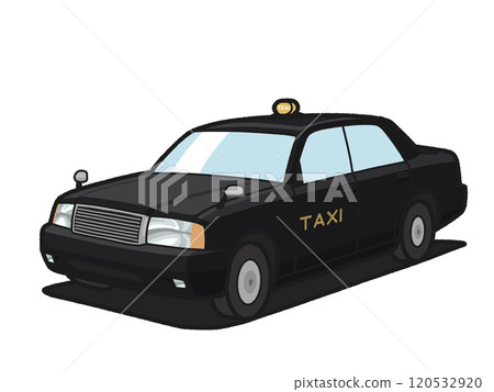 黑色計程車插畫 120532920