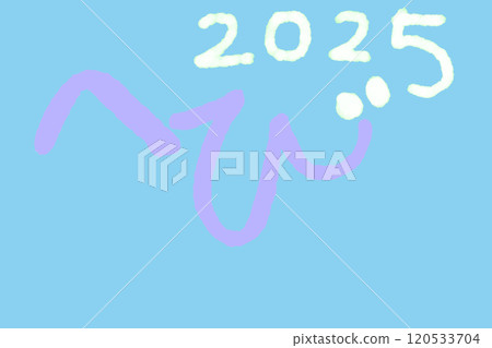 插畫素材：蛇年賀年片 120533704