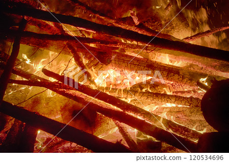Element of fire, huge night fire on holiday. Element of fire, huge night fire on holiday. 120534696