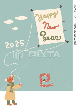 2025 New Year's card template 2025 New Year's card template 120535205