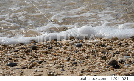 White sand and gentle waves White sand and gentle waves 120535213