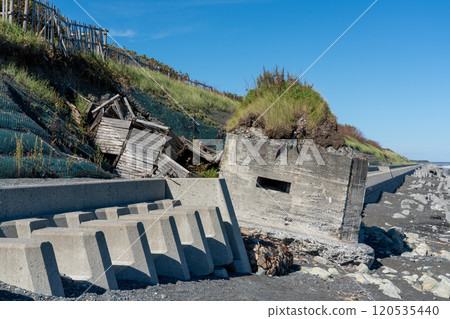 A view of pillboxes at Asahihama, Taiki Town, Hokkaido 120535440