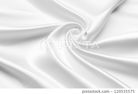 White silk fabric: Luxurious wedding-style background material White silk fabric: Luxurious wedding-style background material 120535575