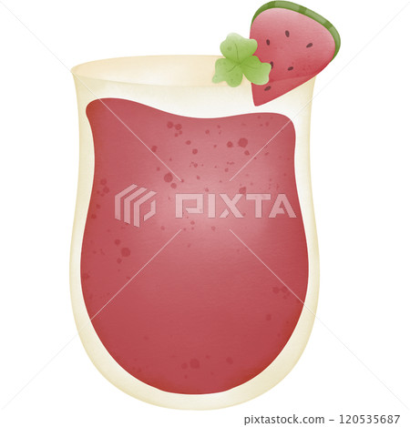 Watermelon Fresh Smoothie hand drawn transparency illustration 120535687