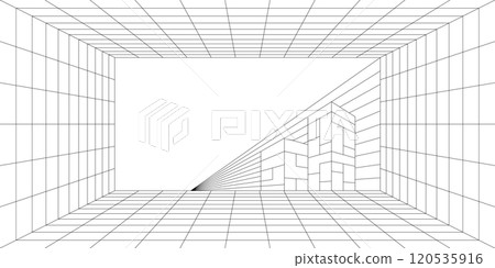 Geometry Abstract Architecture Technology Grid Pattern background 120535916