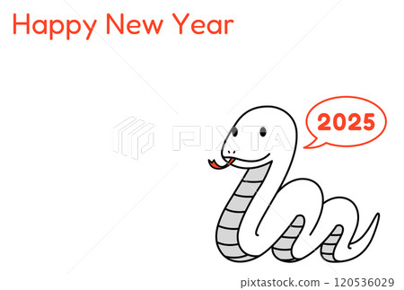 白蛇新年賀卡模板 白蛇新年賀卡模板 120536029