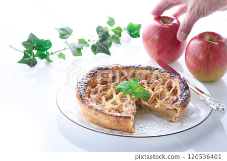 Apple pie (white background) Apple pie (white background) 120536401