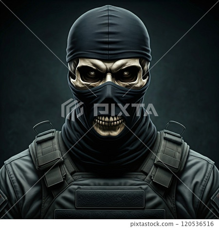 He is not just a skeleton he is a soldier. Ai generated 120536516