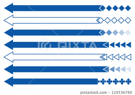 簡單箭頭藍色向量插圖集 8 120536789
