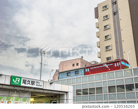 東京23區(東京都北區)JR車站中乘客數排名第三的奧站的站名顯示部分 東京23區(東京都北區)JR車站中乘客數排名第三的奧站的站名顯示部分 120538203