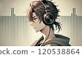 戴著耳機聽音樂的男人 120538864