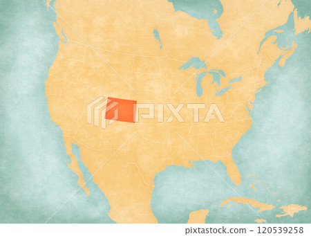 Map of United States of America - Colorado 120539258