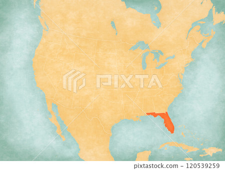 Map of United States of America - Florida 120539259