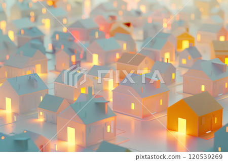 A fun and pop townscape 120539269