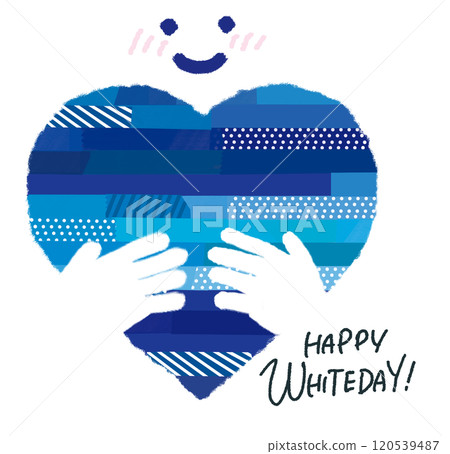 White Day Heart_Blue White Day Heart_Blue 120539487