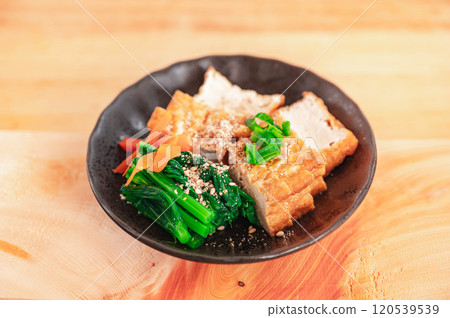 Silken tofu and chrysanthemum salad 120539539