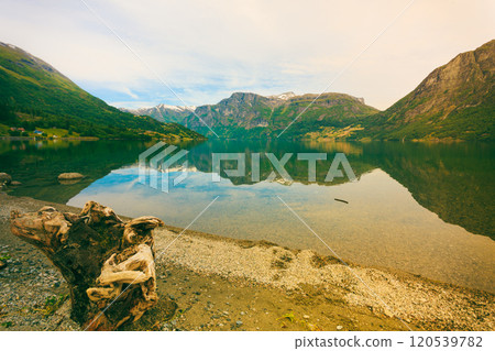 Mountains and fjord in Norway, Mountains and fjord in Norway, 120539782