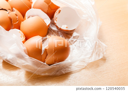 Many empty cracked eggshells Many empty cracked eggshells 120540035