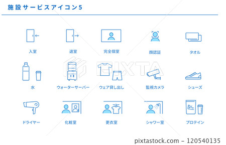 Facility services simple icon set 5, vector illustration Facility services simple icon set 5, vector illustration 120540135