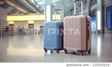 Two Suitcases Ready for Travel 120541019