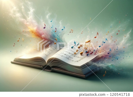 abstract musical background with notes 120541718